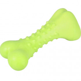 Играчка за куче Flamingo  DINA BONE MINT 16 см  - силиконов кокал, дентална играчка с аромат на мента